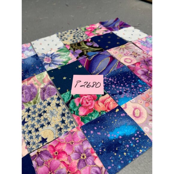 206 Precut 2" Multicolor Floral & Star Patterned Cotton Quilted Patchwork Square - Picture 6 of 6